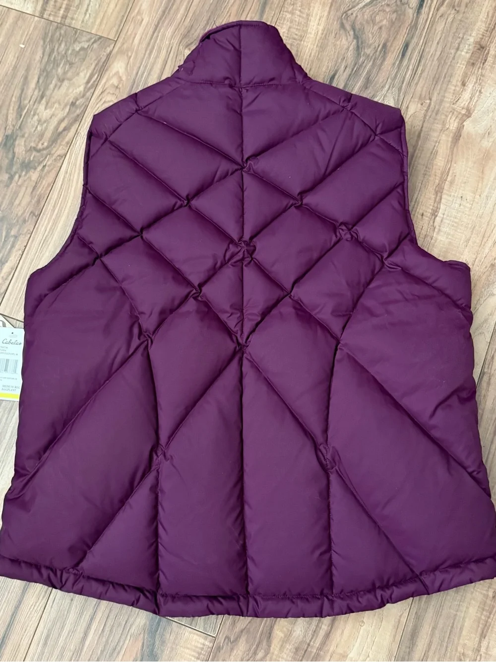 NWT Cabela's Plum Eggplant Quilted Down Vest - Purple So soft and warm Size: M